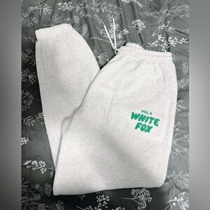 White fox sweatpants